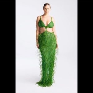 Hanifa Feather Dress